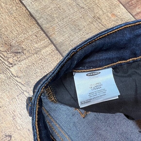 Old Navy Dark Wash Rockstar Super Skinny Low Rise Jeans size 18L - Picture 4 of 5